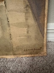 Vintage Llompart Watercolor Painting Old San Juan Puerto Rico Street Gate Art