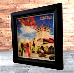 Vietnam Painting Rice Paper Colorful Women Framed Thai Koang Original Rice Art