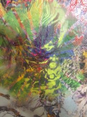 MUSK YAI 11X14 ABSTRACT PAINTING ORIGINAL ACRYLIC SIGNED CANVAS DOUBLE SIDED GRA