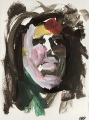 PDQ Artist Original Paintings Rasta Man Reggae Expressionism Acrylic 9×12 Paper