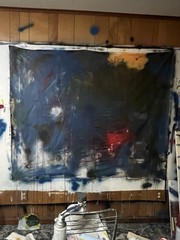 Raw Canvas Large Modern Abstract Painting 6’X5′