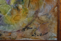 Framed Signed Original Surrealist Abstract Reclining Woman Oil Painting 19X13.5″