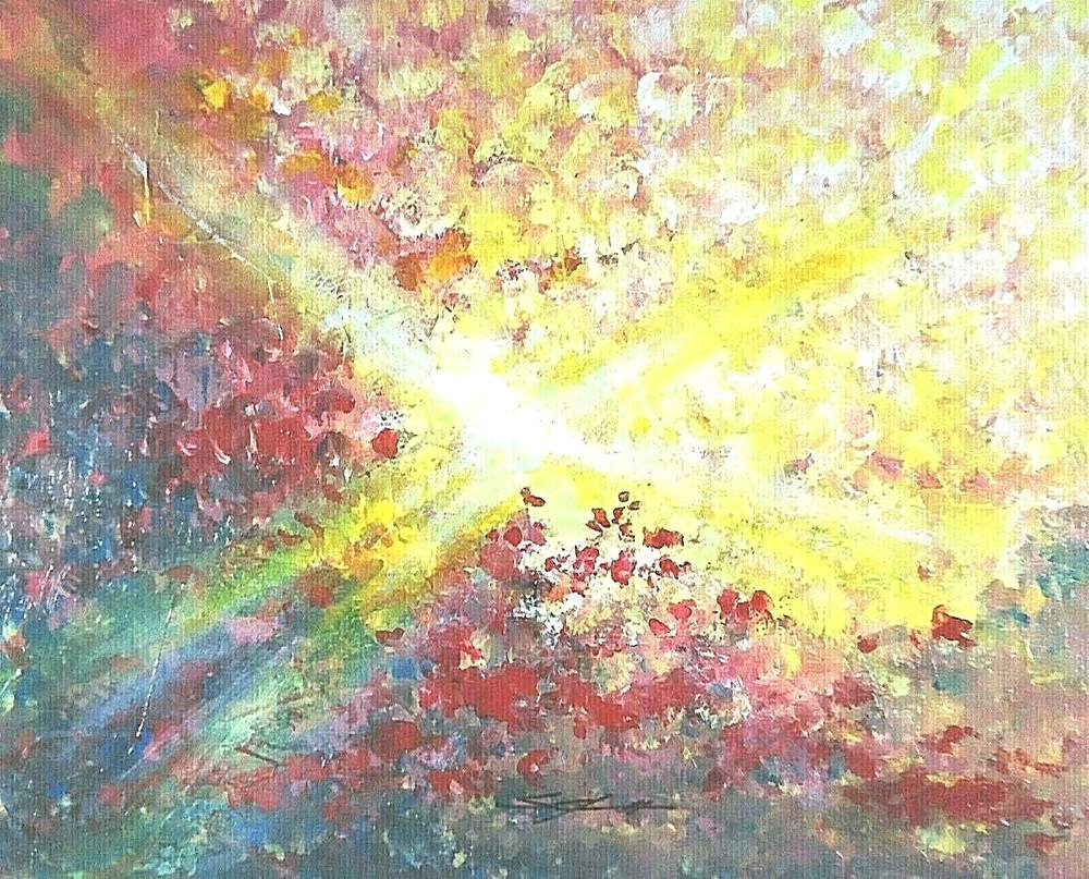 ORIGINAL STEVEN GRAFF „Redbud“16×20 stretched canvas/acrylic Signed/Catalogued