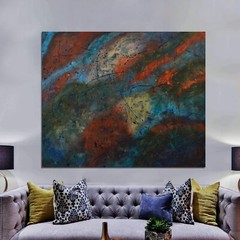 Jackson Pollock style Professional￼ Artist Canvas￼ painting￼ 72”X60”Abstract,6ft