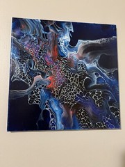 Original Abstract Painting One Of A Kind 14 X 14 Canvas Wall Art