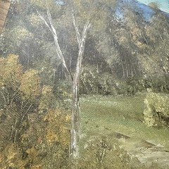Original Realism Oil Paintings on Canvas Landscape with Trees and Lake 14 X 18