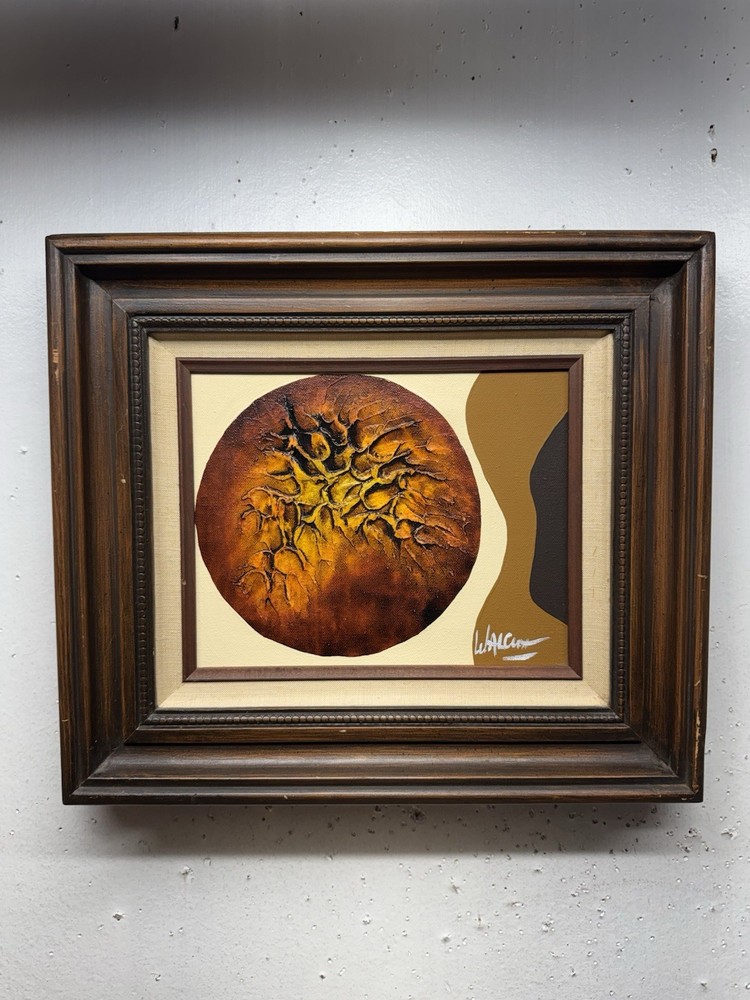 Mid-20th Century IMPASTO Abstract Oil Painting FRANK WALCUTT Original Framed