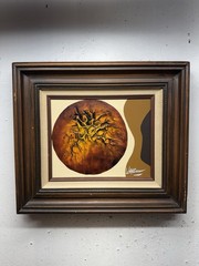 Mid-20th Century IMPASTO Abstract Oil Painting FRANK WALCUTT Original Framed