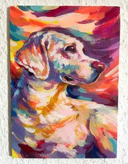 MORGAN 🔥 LABRADOR MY ASTRO DOG 15X21 ABSTRACT GALLERY HOME FINE ART