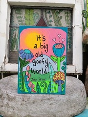 John Prine Quote Art Painting Original Hand Painted Wood Sign Whimsical 7×5″