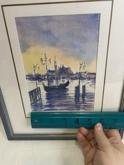 Venice Italy Watercolor Painting Original Artwork Gondola Signed Framed Matted