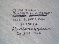 Cliver Flores L. Painting SURCANDO EL AMAZONAS 21″ x 27″