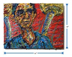 24×18″ MODERN ORIGINAL OIL█PAINTING█VINTAGE IMPRESSIONIST█ART SIGNED ABSTRACT A