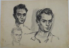 Original Watercolor Painting/SELFPORTRAIT/EDUARD SARKISSIAN (1908-1990) Armenian