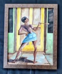Ernie Barnes – Neo-Mannerist African American Art – 19 × 15 inches