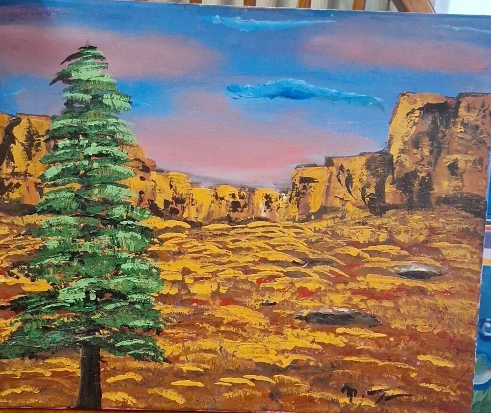 Border Lands, Acrylic Painting – 16×20 Hand Painted Artwork on Canvas