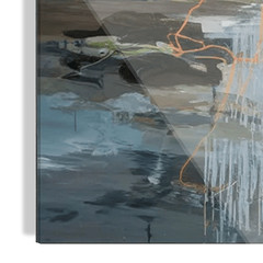 Unique Piece! Abstract landscape 02 playful XXL format 140×110 cm acrylic glass