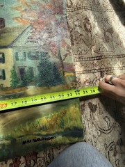 Original oil painting acrylic Still House Autumn Countryside Impressionism 18×24