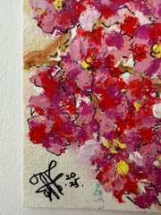 Blue Jay Painting Bird Original Art Floral Painting Pastels Art Flowers Artwork
