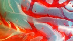 FLUID ACRYLIC POUR ABSTRACT PAINTING – ORIGINAL ART 8 x 8 Inch Cradled Wood
