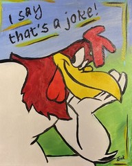Foghorn Leghorn Original Painting – Looney Tunes Cartoon Art – 11×14 Canvas