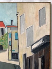 PERICO SIGNED – French Oil Canvas Painting – Village Street
