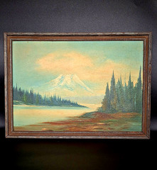 Wilbert Wellington Force Original Oil Painting Pacific Northwest Mountain Lake