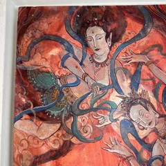 Hand Painted Buddhist Inspired Tile Art Bodhisattva Wall Panel Kent England