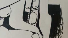 André Derain – Ink Cardboard „Amoureux“ 10 x 13 inches / FINE Drawing