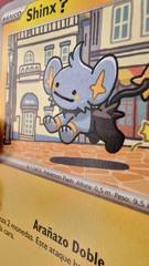 Custom Pokemon Card by MoonArtGlitch ~ Handpainted Ditto Face on Shinx