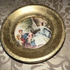 Mini Vintage GB Florence Lancret “The Kite” Gold Framed Artwork – Made in Italy