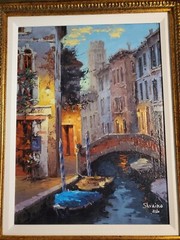 Viktor Shvaiko Giclee H/E on Canvas (Last Light in Venice) L/E #87/200 Beautiful