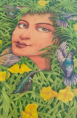„Women & nature“ WASH PAINTINGS Original Unframed art 28″ x 19″