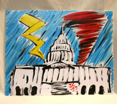 JUSTICE Jr CHARLIE FAST OUTSIDER POLITICAL FOLK POP ART AMERICAN CAPITOL AMERICA