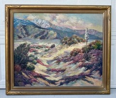 Frances Upson Young (1870 – 1950) Oil Painting The Edge of the Desert