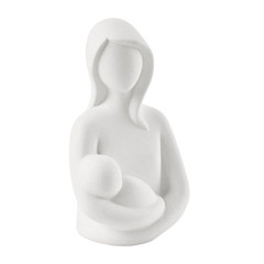 4.75 In. W X 8 In. H Hans White Abstract Mother Holding Baby Decorative Accent M