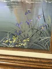 Miriam Ragan Original Oil Painting Louisiana Bayou 1991 Framed Canvas VTG WOW!