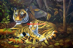 24×36″(61x92cm)100% hand painted oil flat,Wild Animal,Tiger,High Quality