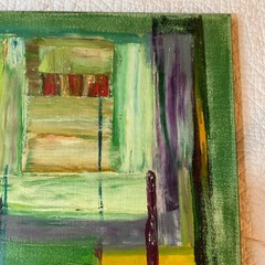 Abstract modernist interior original PAINTING by Clark greens