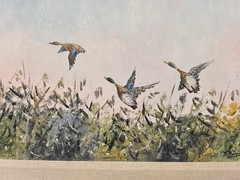 No.: 1296 oil painting artwork picture painting oil painting forest landscape ducks