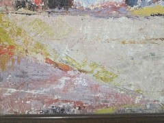 Vtg Original Oil Painting Mid Century Architectural City Impressionism