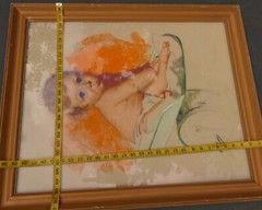 GLORIA MORAN ORIGINAL PASTEL PAINTING BROWN AND BIGELOW ADVERTISING ARTIST