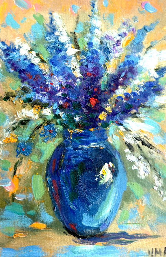 Flowers Painting Original Art Impasto Oil Painting Wildflowers still life 12×8