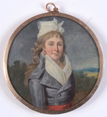 Mlle Marie Gabrielle Capet „Self-portrait“ outstanding oil miniature, c1790s (m)
