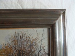 Antique 1931 Italian Impressionist Bianchini Fall Landscape O/B Painting
