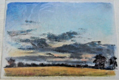 Franz Ehmke 1928 – 2018 DDR Painter Evening Sky Over The Fields Of Lübars