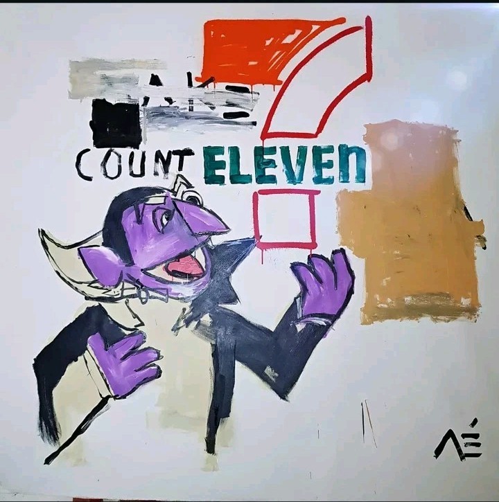 Painting Manuel Mané | “7 Eleven Count” | XXL Unique 1/1 | 150x150cm