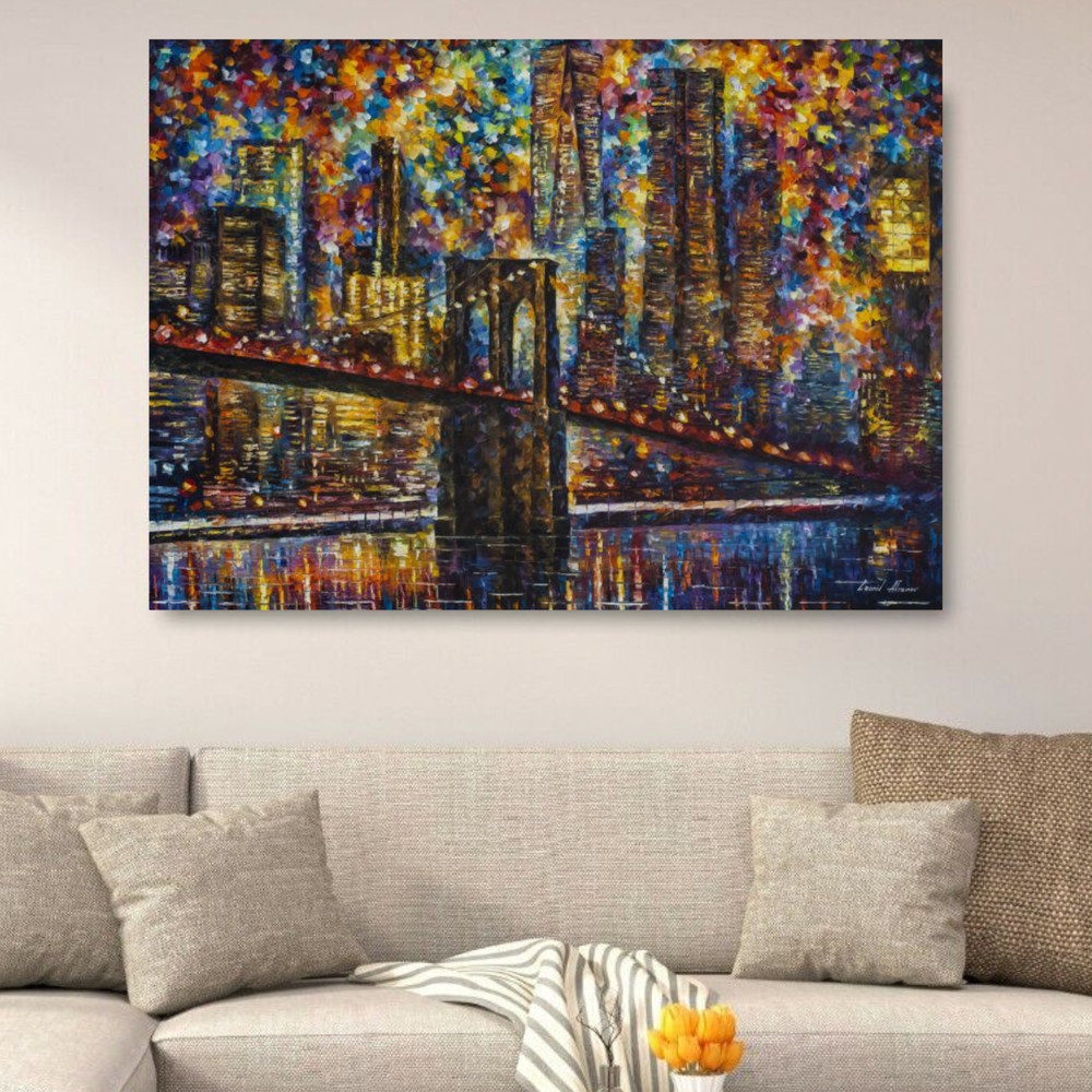 Leonid Afremov NIGHT OF NEW YORK 30″x24″ LIMITED EDITION GICLEE ORIGINAL