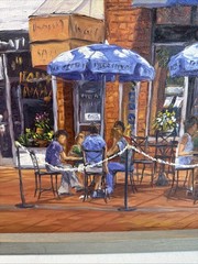 Charles Dickinson Ben And Jerry’s Street View Oil On Canvas Ann Arbor Michigan