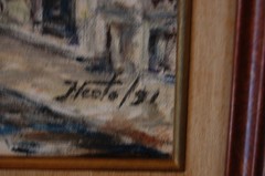 FRAMED SIGNED ORIGINAL OIL STREET SCENE VIEW OLD HAVANA, CUBA ARTIST HECTO VIDAL